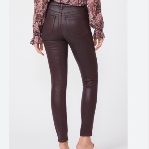 NWT PAIGE Hoxton Ankle Luxe Coated Jeans - Black Fog, Size 29 - Picture 2 of 5